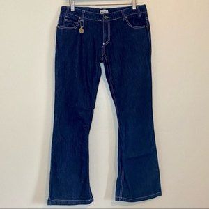 Oakley Women’s Boot Cut Dark Wash w/ White Stitching Jeans Size 14 NWOT